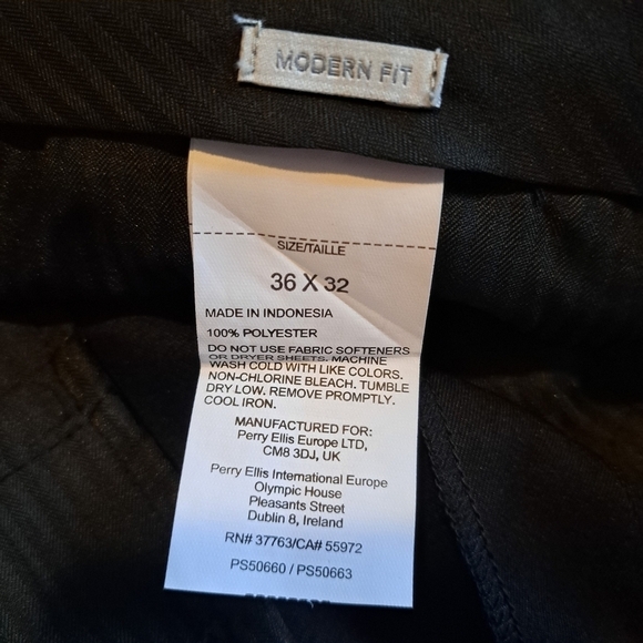 Perry Ellis men's 36 x 32 black portfolio modern fit folio-flex, New - Picture 4 of 9